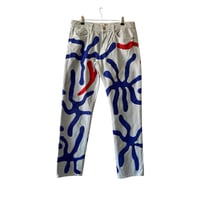Image 1 of hand painted jeans
