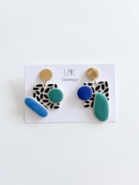 Paire de boucles d'oreilles céramique CARRA +