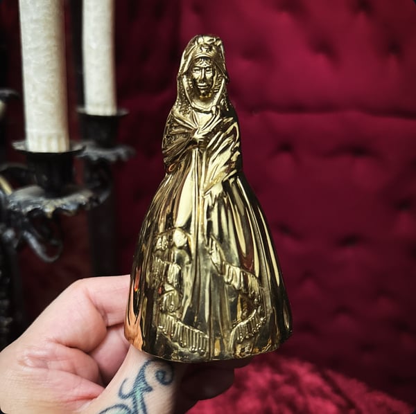 Image of Vintage Brass Lady Tea Bell