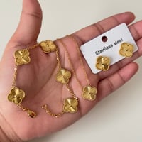 Image 5 of Gold clover jewelry 3pc set