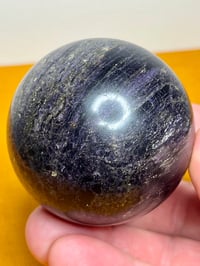 Image 6 of Charoite Aegirine & Pyrite Sphere I Siberia Russia #2846
