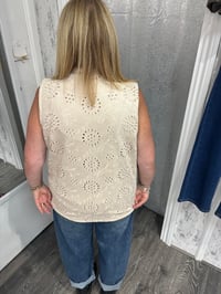 Image 6 of Indigo - Suede Miliraty Brodarie Anglaise Waistcoat