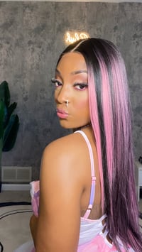 Synthetic Pink Wig