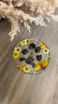 Image 2 of Paw Print Floral Coaster