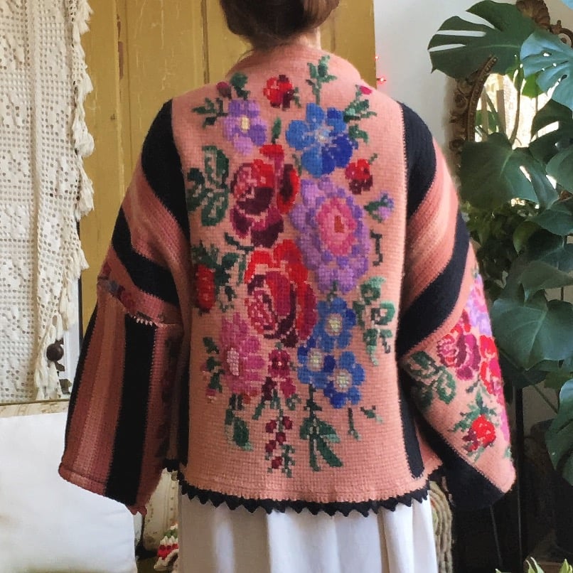 Image of Antique Floral Granny Trail Coat