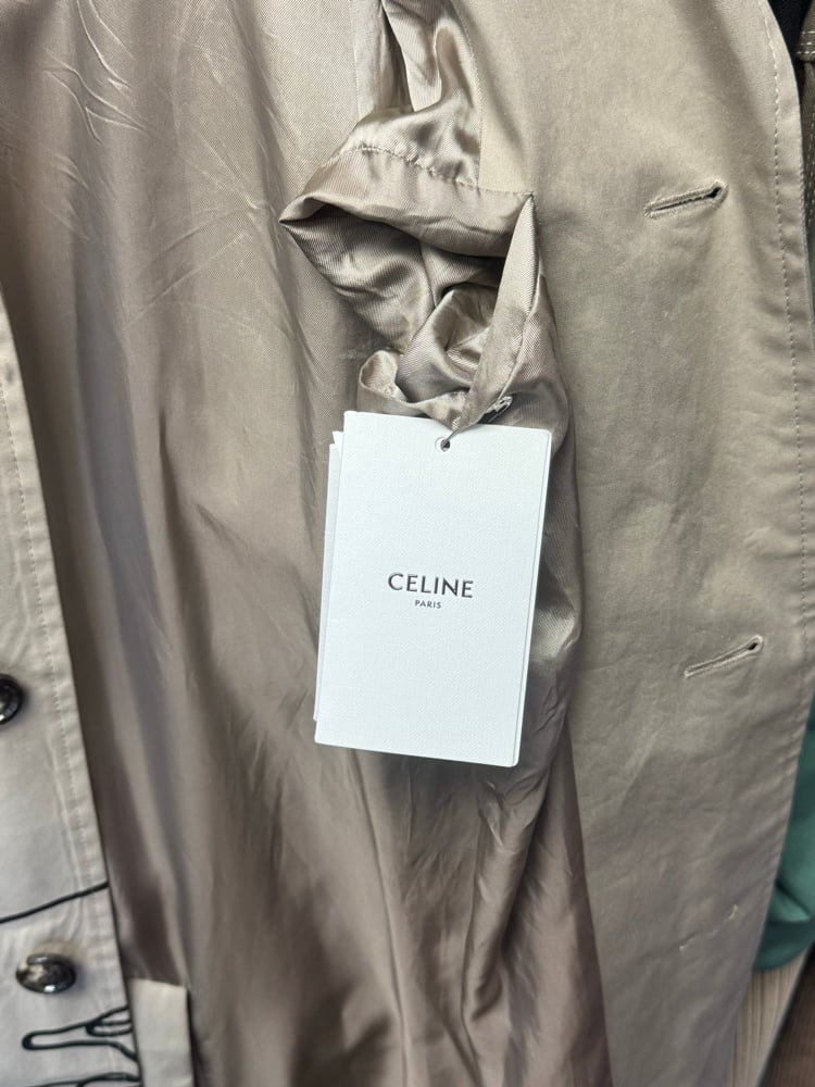Image of Celine SS22 Gabardine Faces Mac Coat