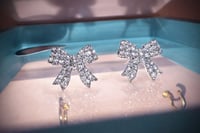 Image 1 of Silver Bow Earrings