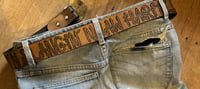 Image 3 of ANTIQUE BROWN ROPE LETTERING BELT