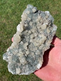 Image 10 of Green Fluorite On Druzy Quartz With UV Dog Tooth Calcite #1965
