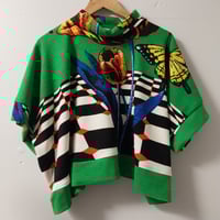 Squared Top - green butterfly