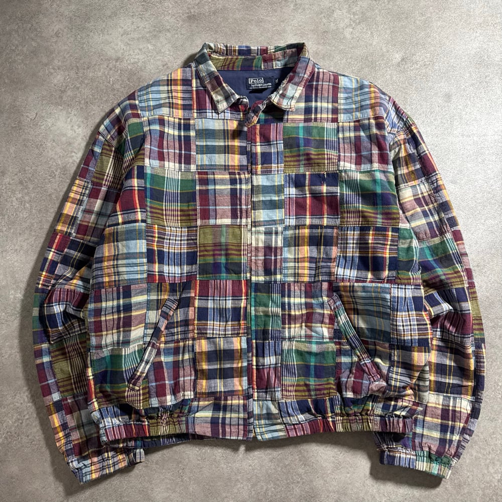 Image of 1990s Polo Ralph Lauren Patchwork Jacket, Size XL