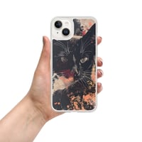 Image 21 of Beautiful Black Cat Face Splatter Painting Clear Case for iPhone®