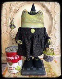 Image 3 of Tess the Toad Witch Folk Art Creation