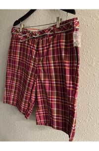 Image 7 of New Sz 16 Merona Contour Fit Belted Shorts #975*12