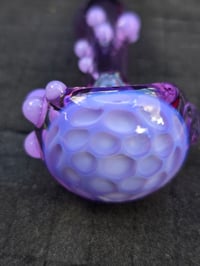 Image 2 of Clear Purple Honeycomb Pipe 