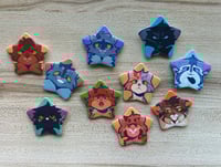 Image 5 of 2.2” Warriors Protagonist Star Button Pins