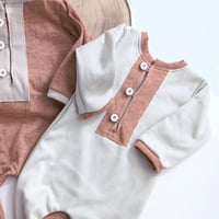 Image 4 of Newborn boy twins set Alex | beige and rusty melange