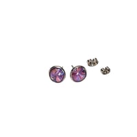 Image 1 of Purple Starburst-Abstract Art Earrings