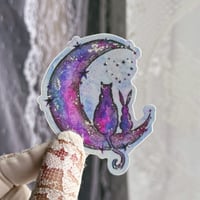 Cat & Bunny ‘Friends on the Moon’ Sticker