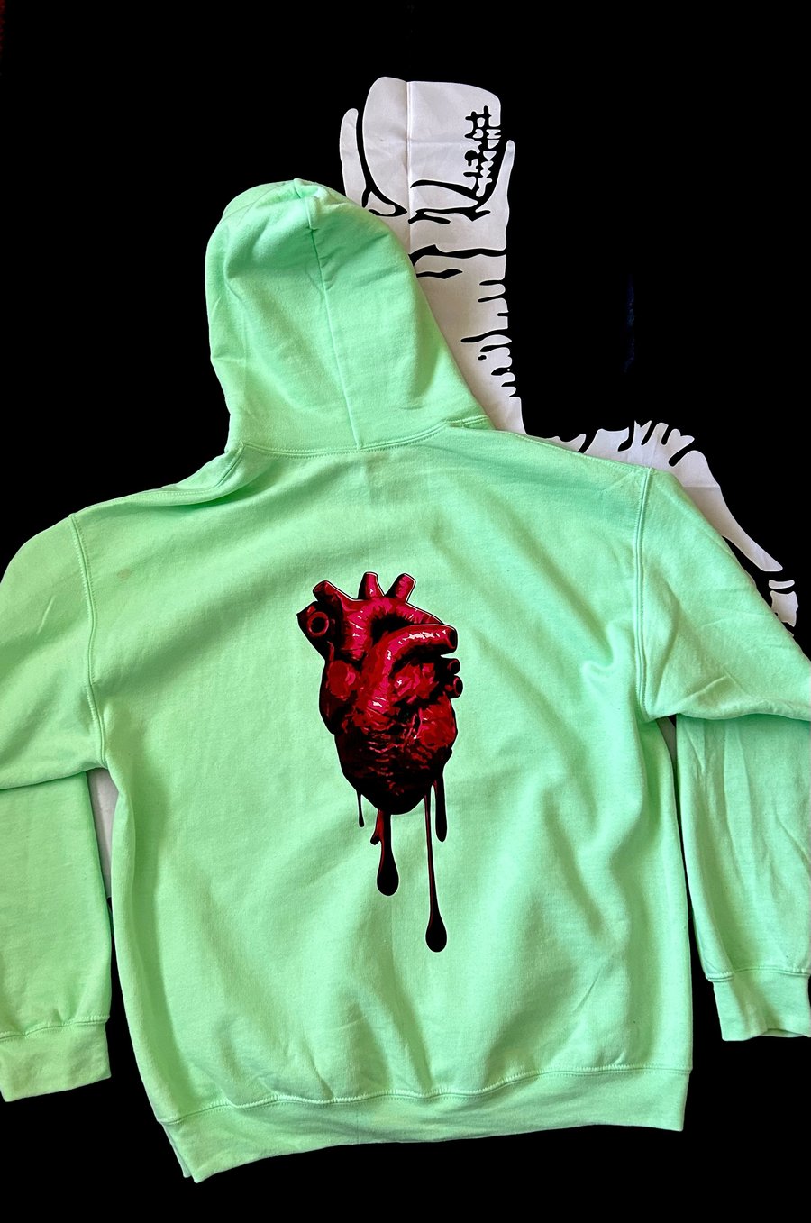 Image of I ❤️ NFY HOODIE “Mint Condition” Edition (Red Heart Logo)