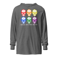 Image 2 of Rainbow sewing skulls Hooded long-sleeve tee