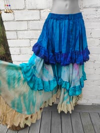 Image 4 of Wanderlust maxi tiered skirt/ Bandeau Dress-Blue sea