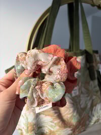 Image 2 of Rust coral scrunchie