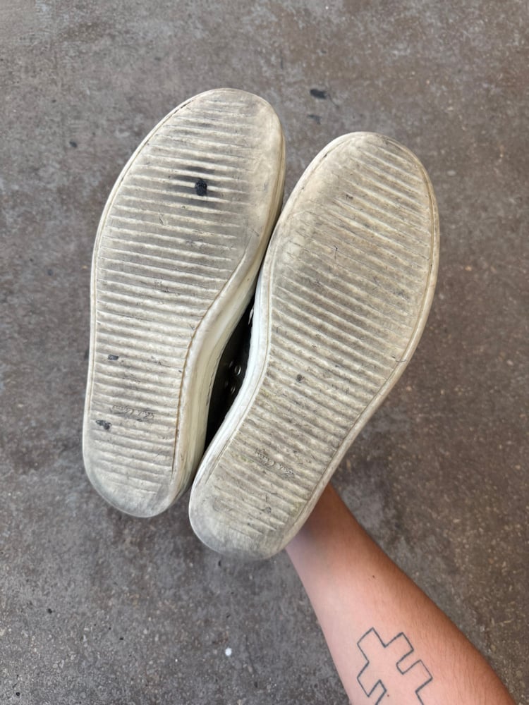 Image of Rick Owens Olive Mainline Low Ramones
