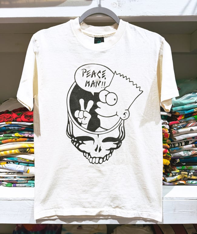Grateful Dead Early 90s Bart Simpson ‘Peace, Man’ Lot T-Shirt - Size SM