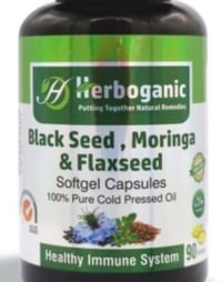 Black Seed, Moringa, and Flaxseed Capsules