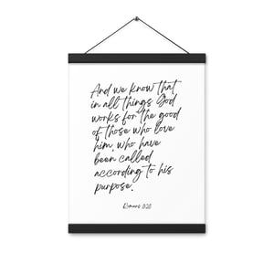 Image of Romans 8:28 Poster with hangers