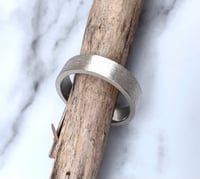 Image 1 of Chunky Matt Handmade Sterling Silver Wedding Ring 