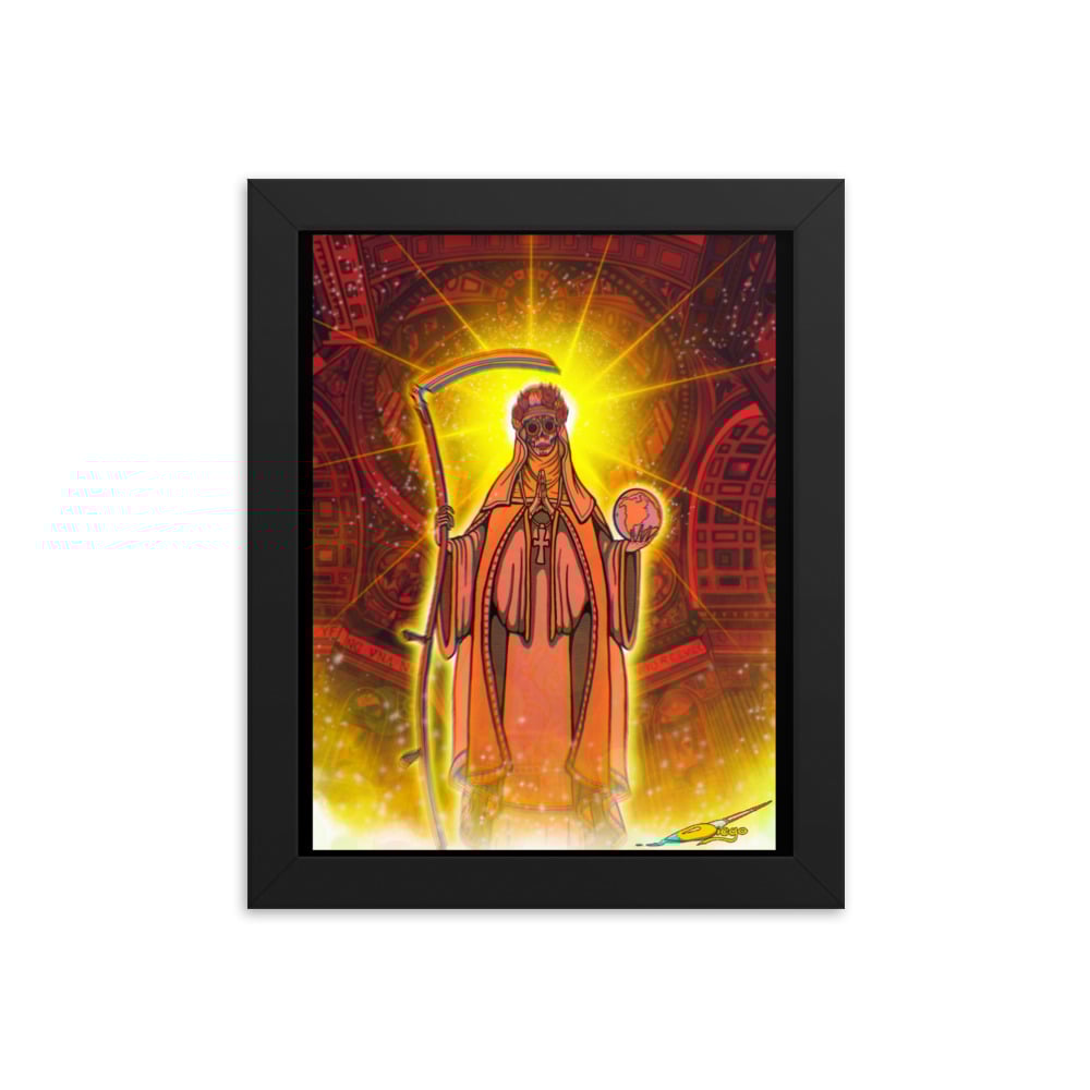 Image of Santa Muerte's Visit (Framed Poster)