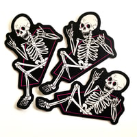 Coffin Skelly Sticker