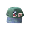 Art Of Fame/ Mickey Mouse Double Patch/ Hunter Green/ Flannel Brim Vintage 5-Panel Hat
