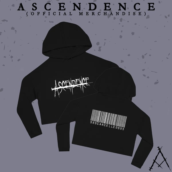 Image of Needle Barcode Cropped Hoodie