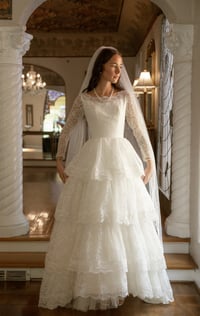 Image 1 of 1960s Tiered Lace Beauty 