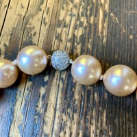 Image 4 of Faux Pearl and Rhinestone Necklace