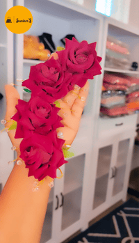 Image 3 of HG-4002-Red Rose Hair Gajara