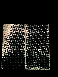 Image 5 of Giraffe Bone & Red GLOW Carbon Fiber Segmented Knife Scales