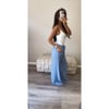 Blue Striped Linen Trousers 
