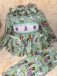 Image 2 of Girls Hercules Smocked Pyjamas 
