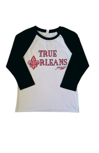 White/Black/Red True Orleans Baseball T-Shirt