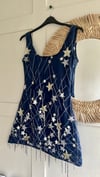 The Starry Night Dress. Star Embellished Tulle Navy Velvet Dress