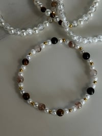 Image 7 of Starlight Shimmer  Cream and Gold  Tumbler Bracelet Stack