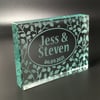 Personalised wedding glass block