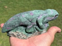 Image 16 of Lizard - Ruby Zoisite Carving #2922