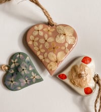 Image 1 of Multi-colored Heart Ornaments - Second Set Of 3 