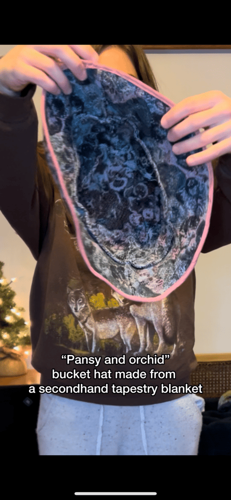 “Pansy and Orchid” Tapestry Blanket Bucket Hat