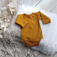 Image 3 of Adrien newborn romper - honey color